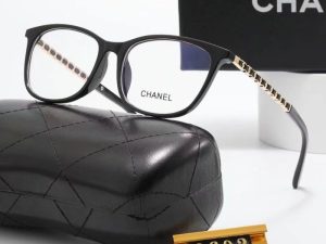 Replica Designer Chanel Women Square Anti-Blue Double C Letters Sunglasses