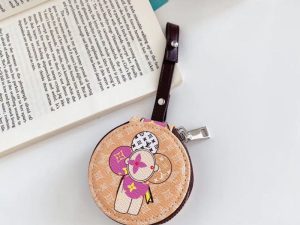 Replica Designer Louis Vuitton Fashion Cartoon Printing Zipper Bluetooth Earphone Storage Bag