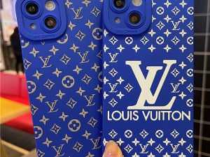 Replica Designer Louis Vuitton Klein Blue Letter Mobile Phone Case