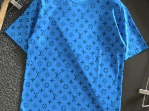 Replica Designer Louis Vuitton Men Fashion Versatile Printed Round Neck Short Sleeve T-Shirt