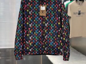 Replica Designer Louis Vuitton Men Stylish Multicolor Printed Jacket