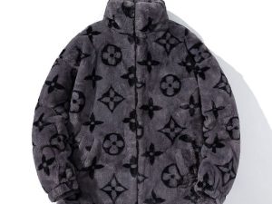 Replica Designer Louis Vuitton Plush Stand Collar Jacket